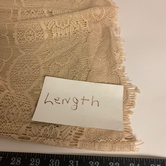 Mallory dress SZ S vintage crochet lace tan cottagecore mini whimsical fairy - Picture 11 of 11